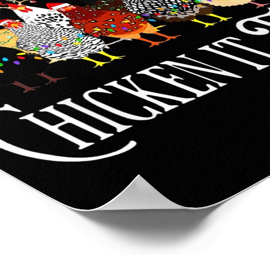 Funny Chicken Christmas, Making A List Chicken It ポスター (角)