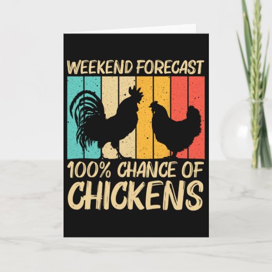 Funny Chicken Design For Men Women Farm Farmer Chi カード (正面)