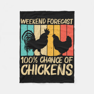 Funny Chicken Design For Men Women Farm Farmer Chi フリースブランケット