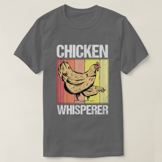 Funny Chicken Farmer Chicken Lover Retro Chicken W Tシャツ (デザイン正面)