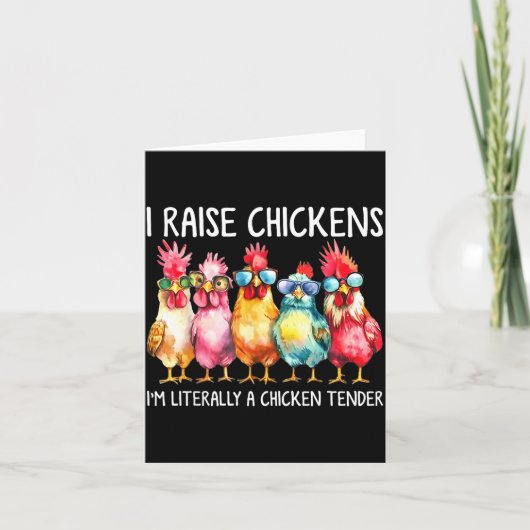 Funny Chicken Farmer Gift – I Raise Chickens Humor カード (正面)