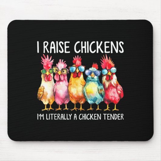 Funny Chicken Farmer Gift – I Raise Chickens Humor マウスパッド (正面)