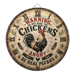 Funny Chicken Farmhouse Rooster ダーツボード