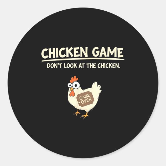 Funny Chicken Game Design Ltd Uni Chicken Game_ Do ラウンドシール (正面)