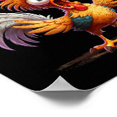 Funny Chicken Humor Quote Rooster Meme Caw F For M ポスター (角)