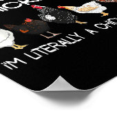 Funny Chicken Lover Gift – I Raise Chickens Farm Q ポスター (角)