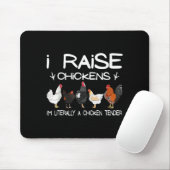 Funny Chicken Lover Gift – I Raise Chickens Farm Q マウスパッド (マウス)
