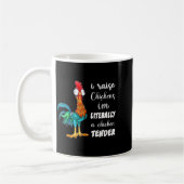 Funny Chicken Lover Gift – I Raise Chickens Humor コーヒーマグカップ (左)