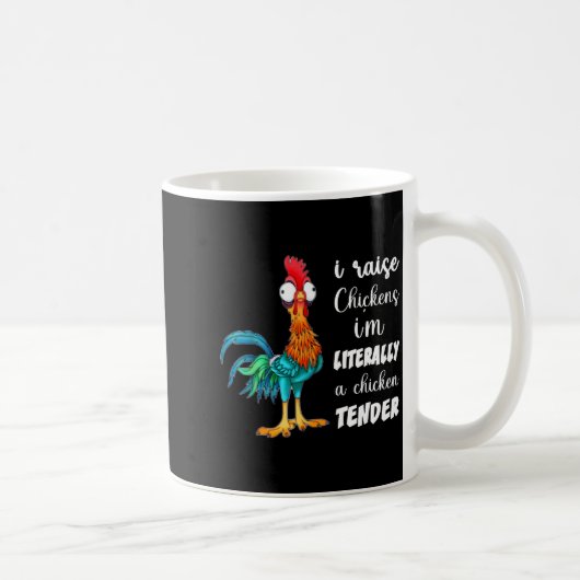 Funny Chicken Lover Gift – I Raise Chickens Humor コーヒーマグカップ (右)