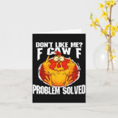 Funny Chicken Meme Don't Like Me F-caw-f Problem S カード (黄色い花)