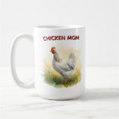 Funny Chicken Mom Farm  コーヒーマグカップ (左)