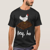 Funny Chicken On A Raft Country  Folk Tシャツ (正面)