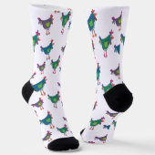 Funny Chicken Pattern Crew Socks ソックス (傾斜あり)