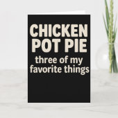 Funny Chicken Pot Pie Rustic Distressed Farm カード (正面)