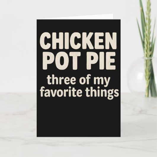 Funny Chicken Pot Pie Rustic Distressed Farm カード (正面)