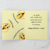 Funny Chicken Purple Mother's Day Card カード (内部)
