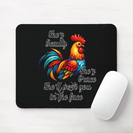 Funny Chicken Quote  マウスパッド (マウス)