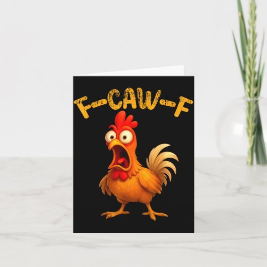 Funny Chicken Quote Rooster Animal Meme Humor Sayi カード (正面)