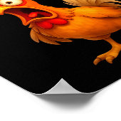 Funny Chicken Quote Rooster Animal Meme Humor Sayi ポスター (角)