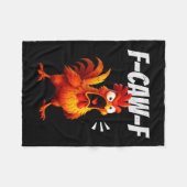 Funny Chicken Quote Rooster Humor Saying Men Women フリースブランケット (正面(横))