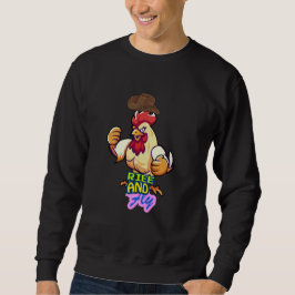 「Funny Chicken Rise and Fly」Tシャツ スウェットシャツ