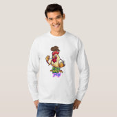 「Funny Chicken Rise and Fly」Tシャツ Tシャツ (正面フル)