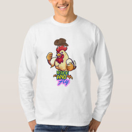 「Funny Chicken Rise and Fly」Tシャツ Tシャツ