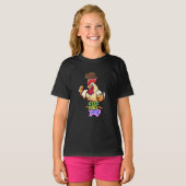 Funny Chicken Rise and Fly” T-Shirt Tシャツ (正面フル)