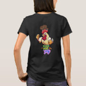 Funny Chicken Rise and Fly” T-Shirt Tシャツ (裏面)