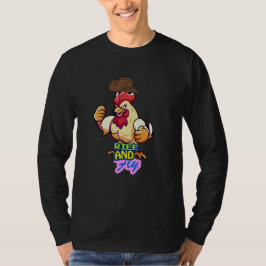 Funny Chicken Rise and Fly” T-Shirt Tシャツ