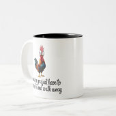 Funny Chicken Sometimes You Just Have To Say Cluck ツートーンマグカップ (正面左)