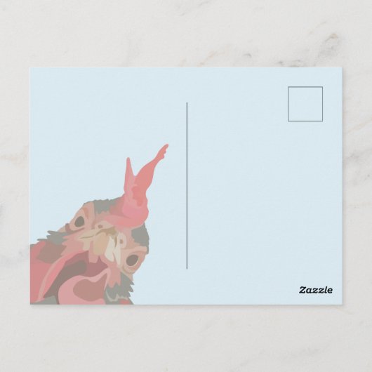 Funny Chicken Upside Down ポストカード (裏面)