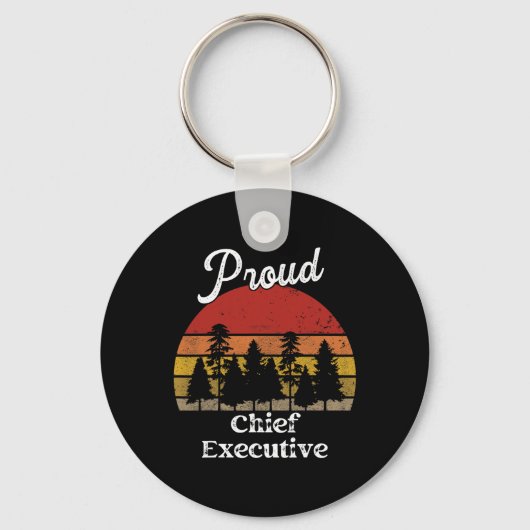 Funny Chief Executive Shirts Job Title Professions キーホルダー (正面)
