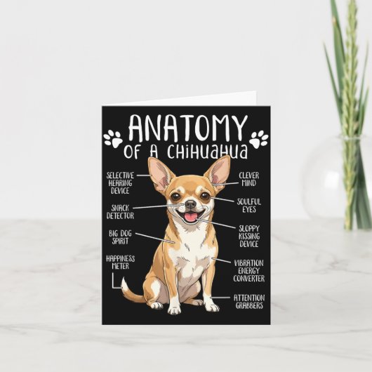 Funny Chihuahua Anatomy Of A Chihuahua Dog Owner P カード (正面)