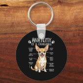 Funny Chihuahua Anatomy Of A Chihuahua Dog Owner P キーホルダー (正面)
