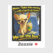 Funny Chihuahua Bus Meme Teen Gift シール (シート)