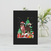 Funny Chihuahua Dog Christmas Xmas Cute 招待状 (スタンド正面)