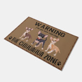 Funny Chihuahua Zone Doormat, Chihuahua House ドアマット (アングル)