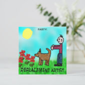 Funny Childlike Replacement Artist Birthday 招待状 (スタンド正面)