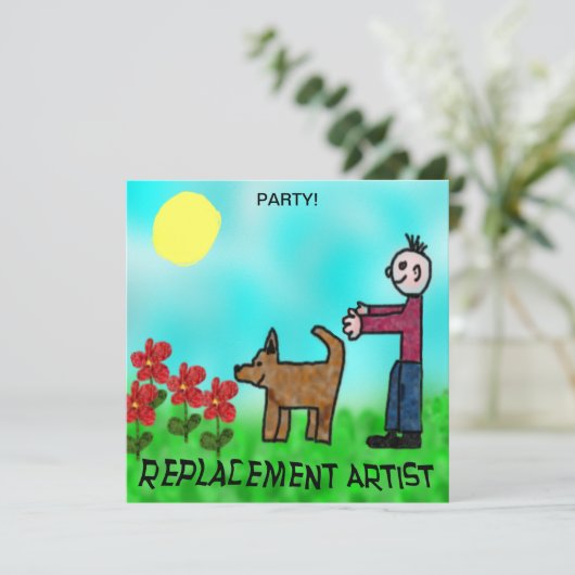 Funny Childlike Replacement Artist Birthday 招待状 (スタンド正面)