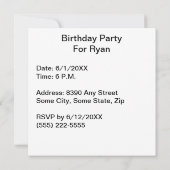 Funny Childlike Replacement Artist Birthday 招待状 (裏面)