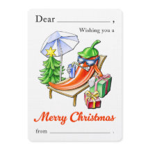 Funny Chili Merry Christmas Fill-in By Hand Cute