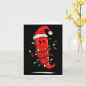 Funny Chili Pepper Christmas Graphics Lights Lover カード (黄色い花)