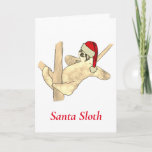 Funny Chilling Santa Tree Sloth Christmas Animal カード<br><div class="desc">Santa sloth, chilling in a tree, the perfect Christmas card for family and friends that know how to chill or really need to chill. The sloth is the master of chilling out and this quirky cute sloth card will bring a happy smile and remind everyone that its ok to slow...</div>