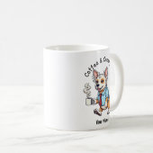 Funny Chinese Crested Dog Business Suit Coffee  コーヒーマグカップ (正面右)
