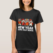Funny Chinese Lunar New Year Same Silly Horse Dabb Tシャツ (正面)
