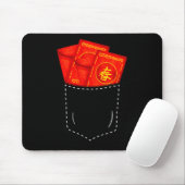 Funny Chinese New Year Fake Cket Red Envelopes Luc マウスパッド (マウス)