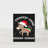 Funny Chingedy Ching Hee Haw Santa Merry Christmas カード (正面)