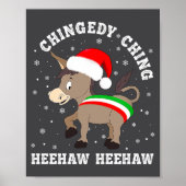 Funny Chingedy Ching Hee Haw Santa Merry Christmas ポスター (正面)