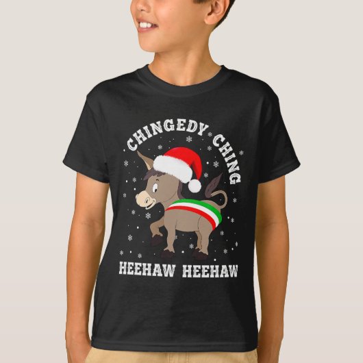 Funny Chingedy Ching Hee Haw Santa Merry Christmas Tシャツ (正面)